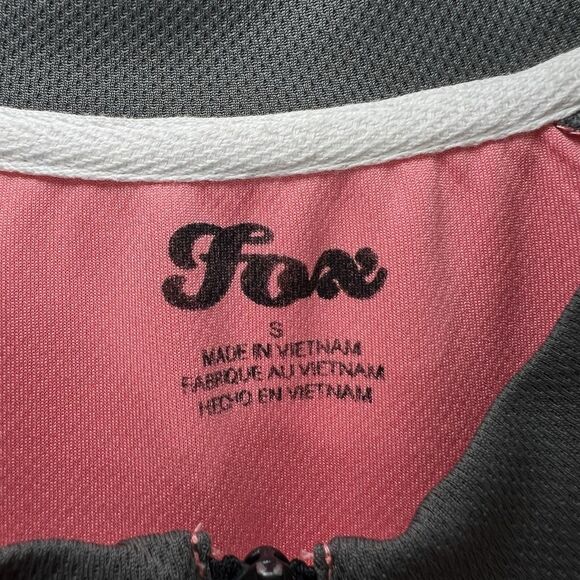 Fox Racing 1/4 Zip Sleeveless Cycling Jersey Womens Size Small Pink Back Pocket - Picture 6 of 10